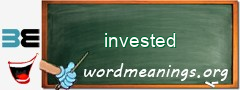 WordMeaning blackboard for invested